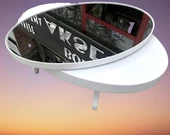 Orta sehpa 18036 Döner OVAL İNOVATİF Kayın Ayak Şık MDF-cam Tabla Parlak Beyaz thumbnail 3