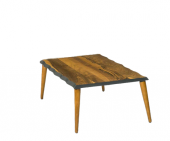 Orta Sehpa 18274 OSM KÜTÜK Klasik Model Ceviz Gri Uyum Kayın Retro ayak El Yapım thumbnail 2