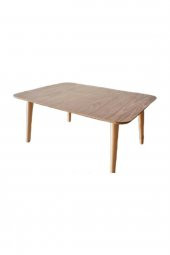 Orta Sehpa 18523 RETRO Model Ahşap Kayın Ayak MDF HAM Soft çizgi Tabla El Yapım - 2