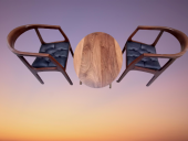 Sandalye 19637 Tam Kolçak Oval Orta Sehpa Model Kayın Retro Ayak Parlak Ceviz - 7