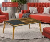 Orta Sehpa 11816 OSM KARELİ Klasik Model Parlak Ceviz GRi Kayın ayak El Yapım thumbnail 3