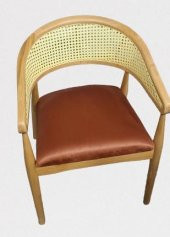 Sandalye Tam Kolçak 90013 Hasır Kayın Nature Ceviz renk ayak Modern Tarz El Yapım thumbnail 1