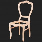 Sandalye12382 T ASLAN Model Kayın Torna ayak HAM Natüre Klasik Mobilya El Yapım - 1