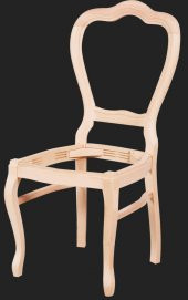 Sandalye12382 T ASLAN Model Kayın Torna ayak HAM Natüre Klasik Mobilya El Yapım - 3