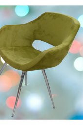 Sandalye 141810 Monaco Metal nikelaj ayk Ort POLİÜRETAN Baby face Kumaş El yapım - 2