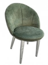 Sandalye 12473 GÜNEŞ Dökme Sünger Model Metal Nikelaj 1ad Babyfac kumaş El yapım - 1