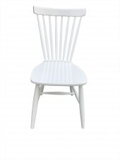 Sandalye 12552 Midilli Model Kayın Retro Ayak Kafes sırt Beyaz Lake El yapım thumbnail 1