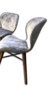 Sandalye 12519 LİLY Model Kayın RETRO Ceviz Papel Sırt Dökme sünger Ort El yapım - 3