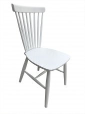 Sandalye 12552 Midilli Model Kayın Retro Ayak Kafes sırt Beyaz Lake El yapım thumbnail 3