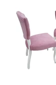 Sandalye 13250 Kelebek Klasik Kayın Aslan Parlak Beyaz Babyface kumaş El Yapım - 3