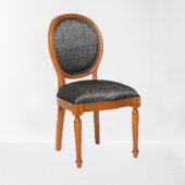 Sandalye 13555 MADALYON Kayın RETRO ayak ceviz Natüre Kumlu Örgü Kumaş El yapım thumbnail 4