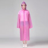 Unisex Su Geçirmez Şık Kıyafet Üstü Yağmurluk Pembe - 1