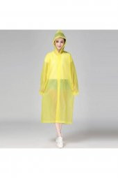 Unisex Sarı Eva Kumaş Su Rüzgar Geçirmez Yağmurluk - 1