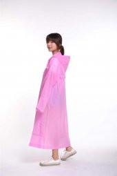 Unisex Pembe Eva Kumaş Su Rüzgar Geçirmez Yağmurluk - 3
