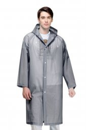 Dream Plus Su Geçirmez İthal Kumaş Yağmurluk Unisex Gri - 1