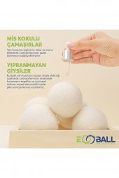 Ecoball 3 Adet Yün Kurutma Topları Doğal Yumuşatıcı Çamaşır Kurutma Makinesi Kurutma Topu - 4