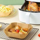 Fritöz Pişirme Kağıdı Air Fryer Tüm Markalara Uygun Kare 100 Adet - 2
