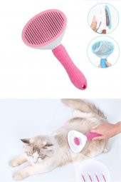 Kedi Köpek 2 li Set Otomatik Temizlenen Evcil Hayvan Fırçası Tüy Toplayıcı ve Tırnak makası - 3