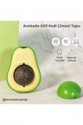 Avokado Şeklinde Kedi Nanesi Catnipli Doğal Kedi Yalama Topu 6 Cm Dönebilen Kedi Yalama Ve Oyun Topu - 4