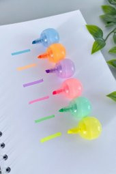 Lolipop Tasarımlı 6lı Fosforlu Kalem Lolipop Kalem - 2