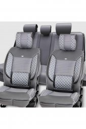 Renault Clio 2 HB Lüks Deri Oto Koltuk Kılıfı Ön/Arka Set - 1