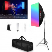 Deyatech 120w RGB Softbox 60x90cm 3000-5500k Led Video Ve Fotoğraf Çekim Işıgı Renkli Işık thumbnail 1