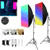 Deyatech 120w RGB Softbox 60x90cm 3000-5500k Led Video Ve Fotoğraf Çekim Işıgı Renkli Işık - 1