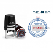 COLOP PRINTER R40 OTO.TARİH KAŞE 24 SAAT SİYAH KASA KIRMIZI KEÇE TÜRKÇE - 2