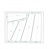 KAŞIKLIK+KEPÇELİK TAKIM (2.20x400x490 MM) PARLAK DESEN - 12