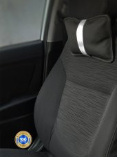 Renault Megane 4 2016 ve Sonrası - Sedan Oto Koltuk Beyaz Şerit Boyun Yastığı 2 Adet - 1