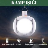 Top Solar Aydınlatma Kamp Çadır Lambası Şarjlı Ampül Led El Feneri Bahçe Aydınlatması Su Geçirmez - 6