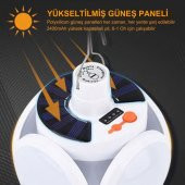 Top Solar Aydınlatma Kamp Çadır Lambası Şarjlı Ampül Led El Feneri Bahçe Aydınlatması Su Geçirmez - 7