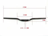 Wake 720 mm, renkli, riser alüminyum bisiklet gidonu - 8
