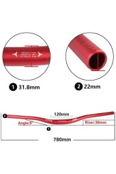 Wake Alüminyum Siyah 31.8 780mm Riser Mtb Gidon bisiklet gidon - 3