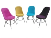 Sandalye 18014 GONCA Dökme Sünger Metal Nikelaj 4ad Babyface kumaş El Yapım thumbnail 1