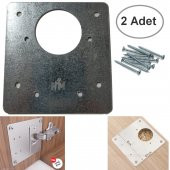 Menteşe Tamir Seti Pratik Tamir Sacı Dolap Tamir Kiti Paslanmaz Dolap Kapak Tamir Sacı 2 Adet - 1