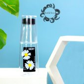 BottleBoss Renkli Bardaklı Papatya Desenli Sızdırmaz Kapaklı Su Şişesi Matara 500 Ml - 1