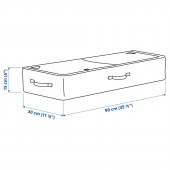 Bölmeli Saklama Kutusu Hurç Ölçü 90x30x15 Cm MeridyenDukkan Gri-Düzenleme Kutusu thumbnail 5