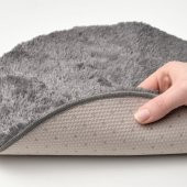 Peluş-Kaydırmaz Taban Sandalye Minderi MeridyenDukkan Gri Renk 32 cm Tabure-Bank-Sandalye Minderi - 4