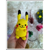 Pokemon Pikachu oyuncak anahtarlık aksesuar limonlu Pikachu Amigurumi hediyelik aksesuar figür - 1