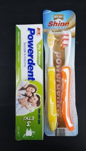 DİŞ MACUNU 125 ML POWERDENT + SHINE DIŞ FIRÇASI 2 Lİ SET - 1