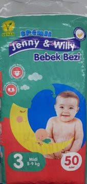 BEBEK BEZİ JENNY & WİLLY  5-9 KG MİDİ 50 Lİ - 1