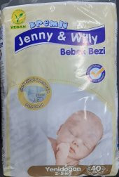 YENİDOĞAN BEBEK BEZİ (2-5 KG ) 40 LI JENNY & WİLLY - 1