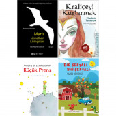 Martı - Bir Şeftali Bin Şeftali - Kraliçeyi Kurtarmak - Küçük Prens 4 Kitaplık Set - 1