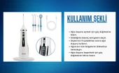 Waterpulse Water Flosser V500 Kablosuz Taşınabilir Ağız Duş Bakım Seti Pembe - 6