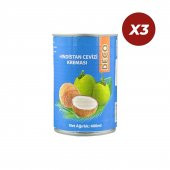 Deco Hindistan Cevizi Sütü ( Coconut Milk Creamer) - 400 Ml 3 Adet - 1