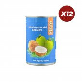 Deco Hindistan Cevizi Sütü ( Coconut Milk Creamer) - 400 Ml 12 Adet - 1