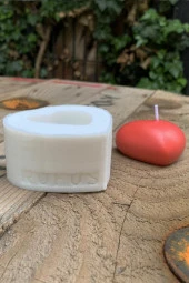 Kalp 3D Mum Kalıbı ( Silikon ) 1 Adet thumbnail 1