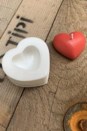 Kalp 3D Mum Kalıbı ( Silikon ) 1 Adet thumbnail 2