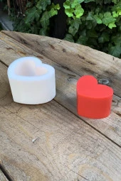 Kalp 2D Mum Kalıbı ( Silikon ) 1 Adet thumbnail 1